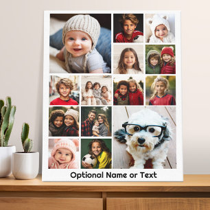 Instagram Fotosamenstelling - Tot 14 foto's Roze Canvas Afdruk