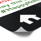 Instagram Frame Kerstfeest Feest Fotobooth Poster (Hoek)