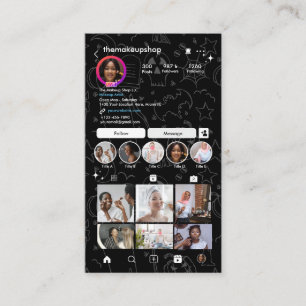 Instagram Halloween Visitekaartje