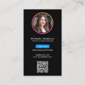 Instagram Influencer QR-code Visitekaartje (Voorkant)