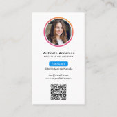 Instagram Influencer QR-code Visitekaartje (Voorkant)