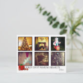 Instagram kerstfoto postkaarten feestdagenkaart (Staand voorkant)