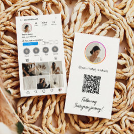 Instagram licht thema QR code 7 foto sociale media Visitekaartje