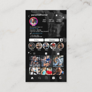 Instagram Moderne & Trendy Fitness Persoonlijke Tr Visitekaartje