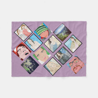 Instagram Mosaic Photo Lt Violet Fleece Blanket