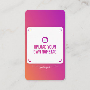 Instagram nametag moderne foto sociale mediatenden contactkaartje