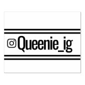 Instagram personnalisé géant Adresse tampon d'encr (Impression)