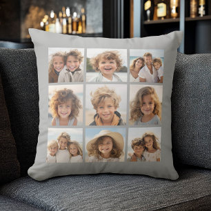 Instagram Photo Collage met 9 foto's Gray Kussen