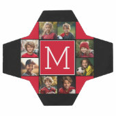 Instagram Photo Collage Monogrammes - Noir rouge (Plat)