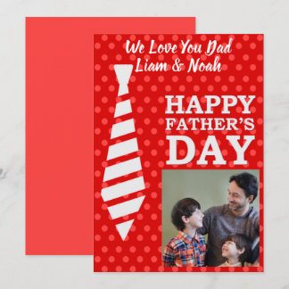 Instagram Photo Necktie Red Stippen Fathers Day Ka Kaart
