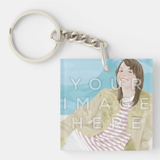 Instagram Photo Square Afbeelding AcrylSleutelhang Sleutelhanger (voorkant)