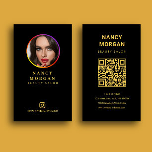 Instagram Profielfoto QR-code Zwart en Goud Visitekaartje