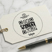 Instagram QR-code bedrijfslogo rubberen stempel