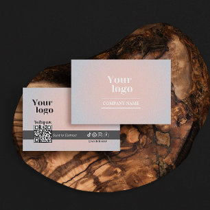 Instagram QR-code Modern vet pastel holografisch Visitekaartje