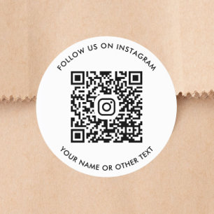 Instagram QR-code Ronde Sticker