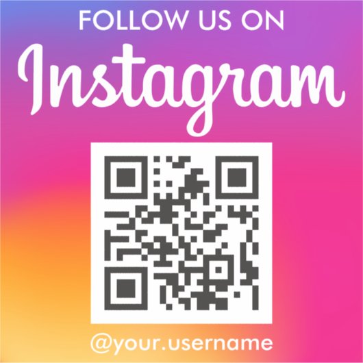 Instagram QR-code Sticker (Voorkant)