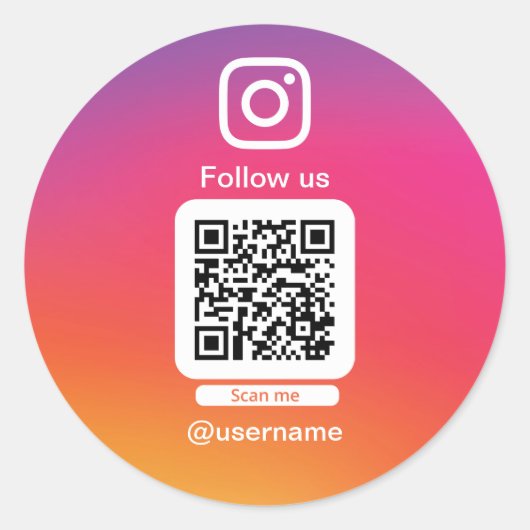Instagram QR code sticker (Voorkant)
