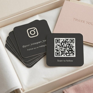 Instagram QR-code Volg ons Aangepaste sociale me Vierkante Visitekaartje