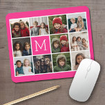 Instagram rose chaud Collage photo Monogramme pers<br><div class="desc">Utilisez jusqu'à 11 photos de téléphone carré ou selfie pour créer un cadeau unique et personnel. Ou vous pouvez garder le chiot hipster et faire un gardien branché. Si vous avez besoin d'ajuster les images,  cliquez sur l'outil personnaliser pour apporter des modifications.</div>