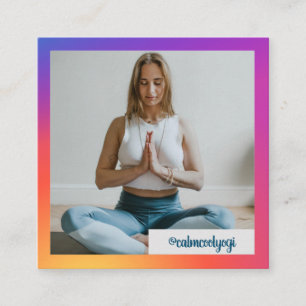 Instagram Social Media Influencer Trendy Foto Vierkante Visitekaartje