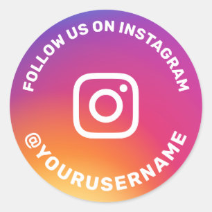 Instagram social media marketing étiquette d'embal