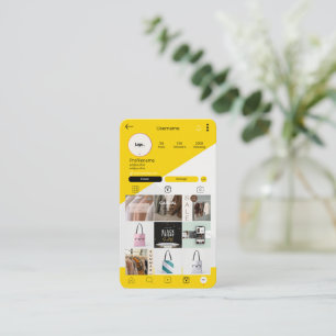 Instagram Social Media QR Code Cartes de visite