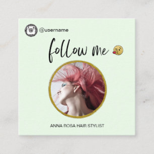 *~* INSTAGRAM - Sociale media-pictogrammen Emoji Q Vierkante Visitekaartje