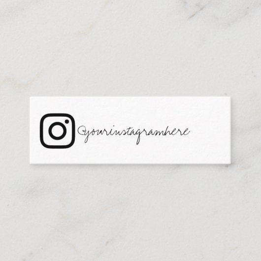 instagram sociale media zwart wit visitekaartje (Voorkant)