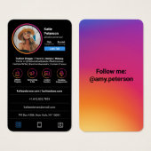 Instagram style black trendy social media photo (Devant & derrière)