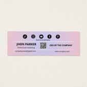 Instagram Suivez-Nous Qr Code Dégradé Holographiqu (Dos)