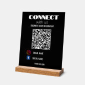 Instagram Suivez-Nous Qr Code noir moderne (Angle)