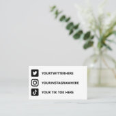 Instagram Tik Tok Twitter Visitekaartje (Staand voorkant)