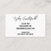 Instagram Twitter Calligraphy Visitekaartje (Achterkant)