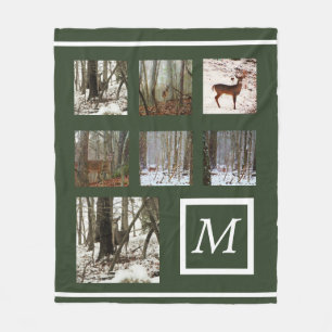 Instagram uw monogram van de afbeelding van de dou fleece deken