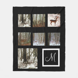 Instagram uw monogram van de afbeelding van de dou fleece deken