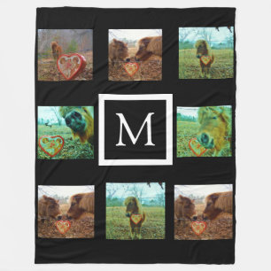 Instagram uw monogram van de afbeelding van de dou fleece deken