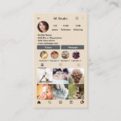 Instagram Visitekaartjes, influencer, estheticus Visitekaartje (Voorkant)