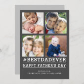 Instagrammed 4 Foto Vaderdag Kaart (Voorkant / Achterkant)