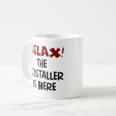 installateur is hier mok koffie (Voorkant links)