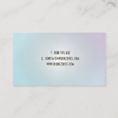 Installateurs de verre, cartes de visite (Dos)