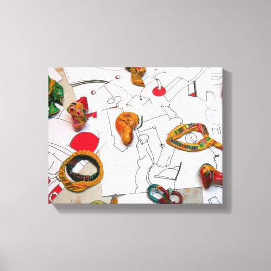 Installatie van micromanethiques op tekeningen Can Canvas Afdruk (Voorkant)