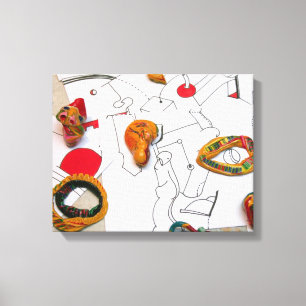 Installatie van micromanethiques op tekeningen Can Canvas Afdruk