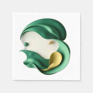 Installatie van organische vloeiende vormen servet