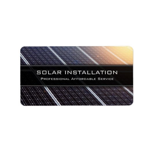 Installatie van Solar Panel - Business Promo Stick Etiket (Voorkant)