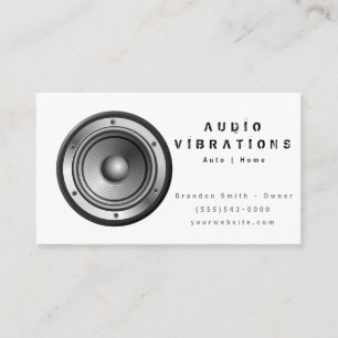 Installatie van white Audio-stereo Visitekaartje