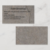 Installation d'allée et carte de visite de (Devant / Derrière)