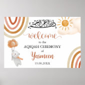 Instant Aqiqah Aqeeqah Welkom Poster Bord (Voorkant)