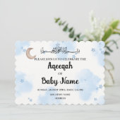 Instant Bewerkbare Aqeeqah Aqiqah Uitnodigingskaar Kaart (Staand voorkant)