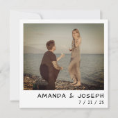 Instant Camera Foto Retro Wedding Aankondiging (Voorkant)