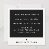 Instant Camera Foto Retro Wedding Kaart (Achterkant)